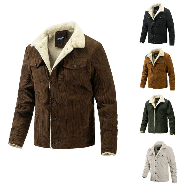 Corduroy jacket for men with soft teddy lining Lune London