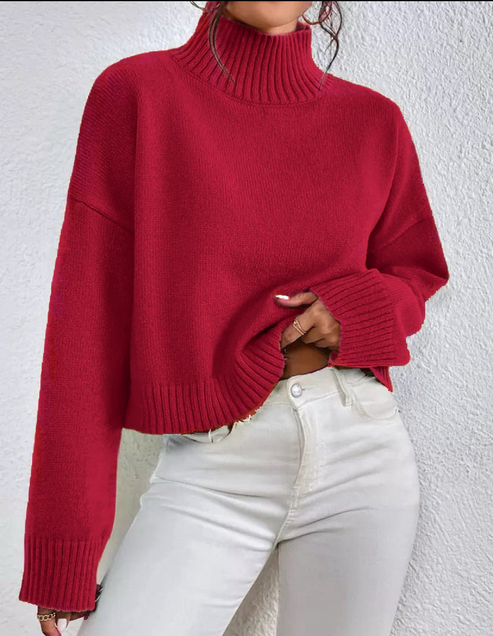 Ladies Fashionable Collar Sweater Made Of Soft Wool Lune London