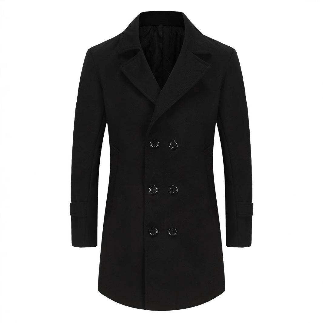 Elegant double wool coat for men Lune London