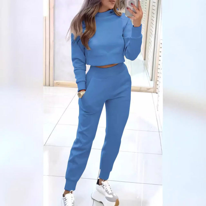 Chic und Stil Women's High Neck Sweatshirt Set
