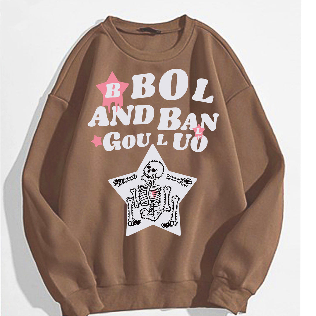 Women's casual sweatshirt with creative skeleton design Chic & Stil