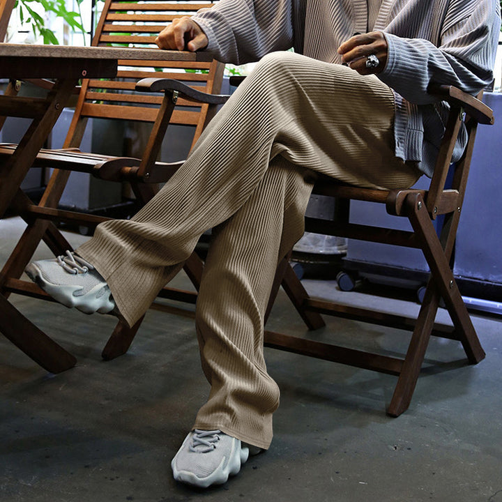 Chic and Stylish Men's Leisure Pants with Textured Design