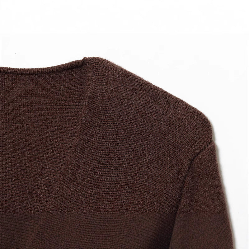 V-neck pullover for women with adjustable tie belt Lune London
