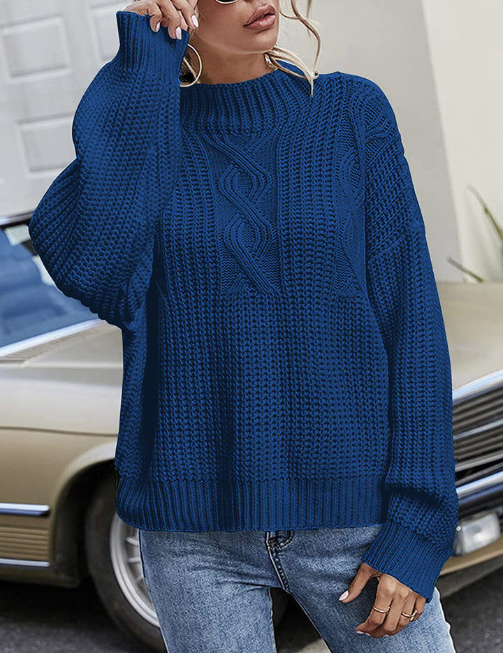 Ladies thick knitted casual sweater with a loose fit and breathable design Lune London