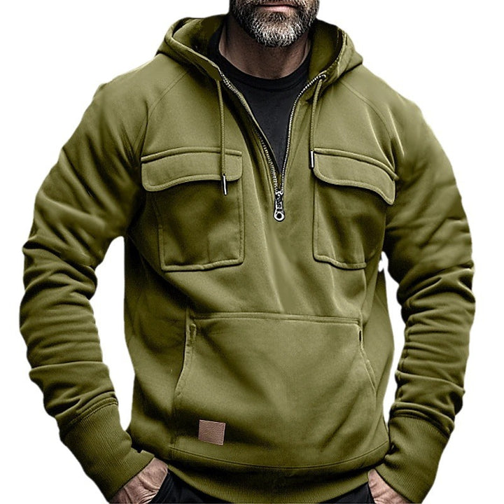Modern hooded sweatshirts for men with practical chest pockets Lune London
