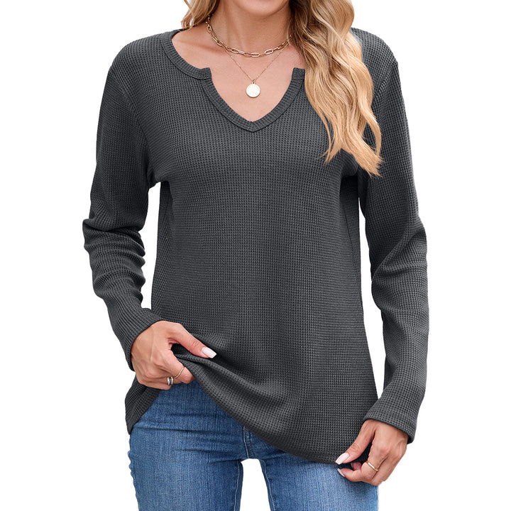 Lune London long sleeve shirt in waffle structure for women