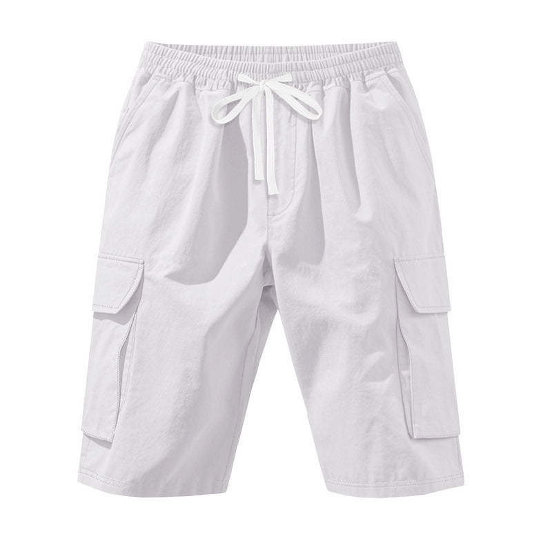 Shorts cargo pour hommes avec taille élastique et poches multifonctionnelles Lune London