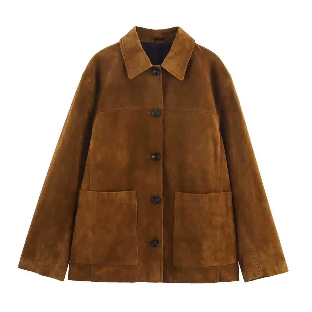 Lune London | Simple Suede Single-Breasted Jacket