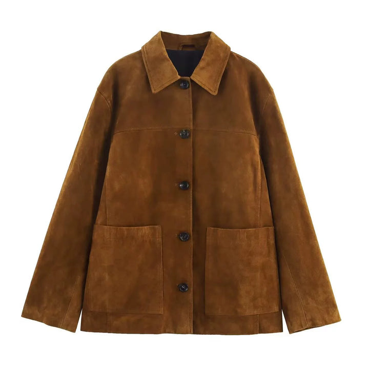 Lune London | Simple Suede Single-Breasted Jacket