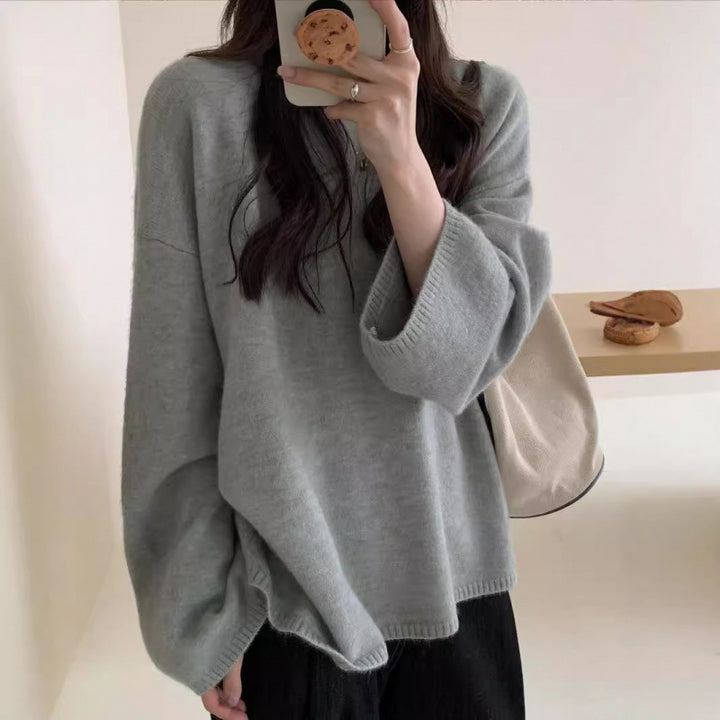 Pull en tricot surdimensionné pour femmes avec coupe large et matériau fin Chic & Stil
