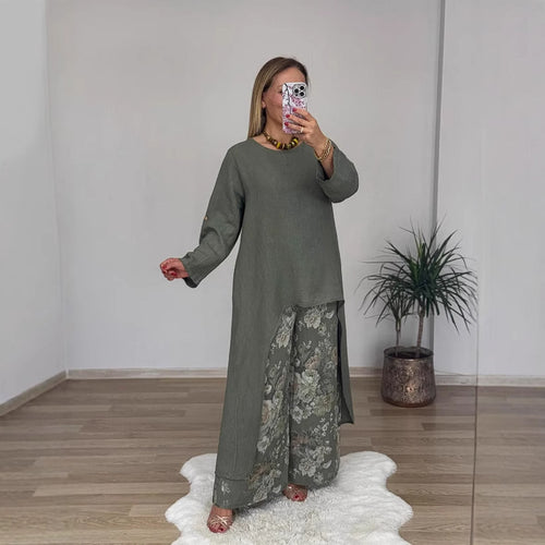 Women’s casual long sleeve shirt with asymmetric hem Chic & Stil