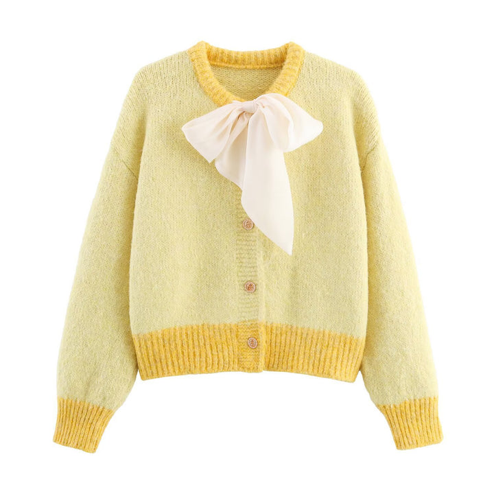 Fashion women's cardigan with bow detail Lune London