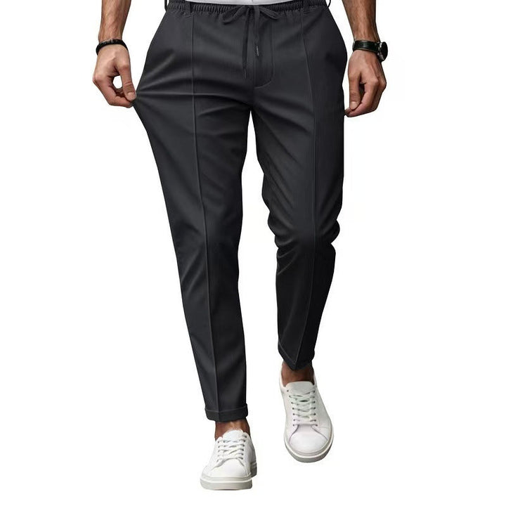 Men's elegant casual pants with elastic waistband and side pockets Lune London