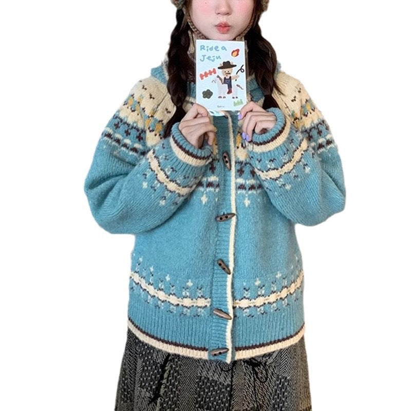 Sweat-shirt à capuche confortable pour femmes avec motif folklorique Chic & Stil