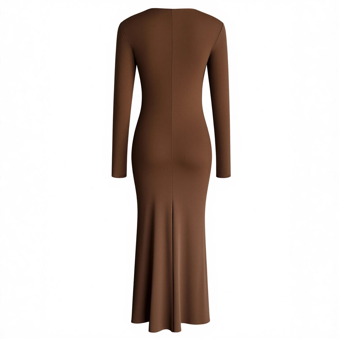Women's elegant midi dress made of high-quality velours Lune London
