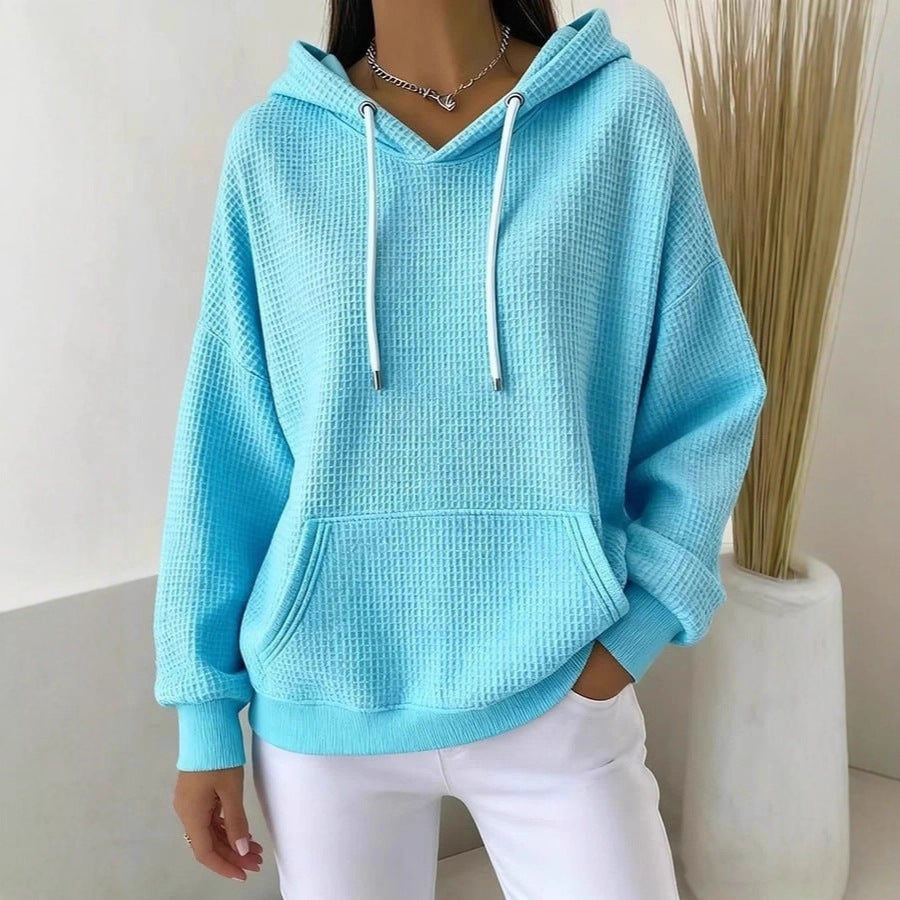 Hoodie de loisirs pour femmes en matériau texturé Chic & Stil