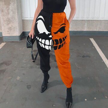Sporty women's jogger pants with striking print Lune London
