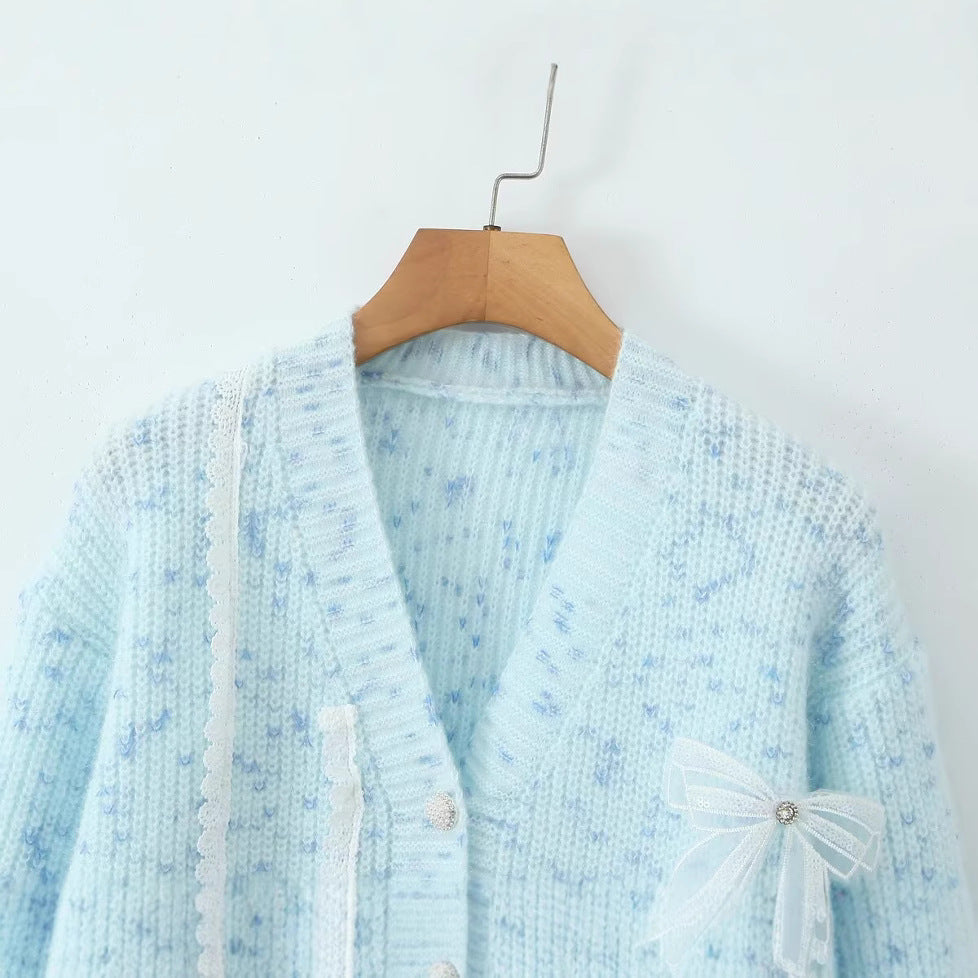 Cardigan Confortable pour Femme avec Détails de Noeud Délicats Chic & Stil