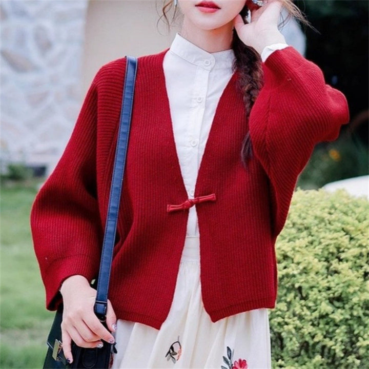 Ladies comfortable knit cardigan with wide sleeves Lune London