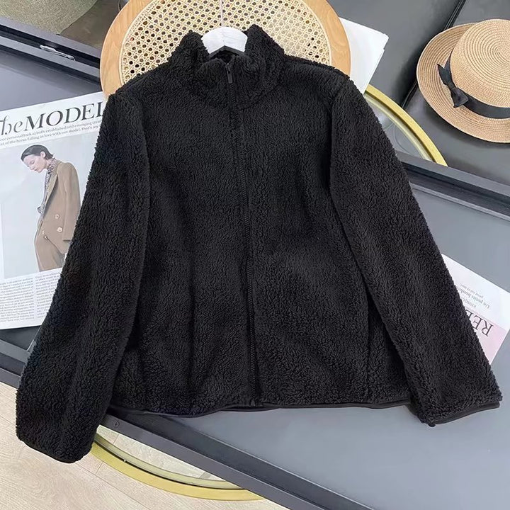 Veste en polaire pour femme avec col haut et doublure intérieure douce Chic & Stil