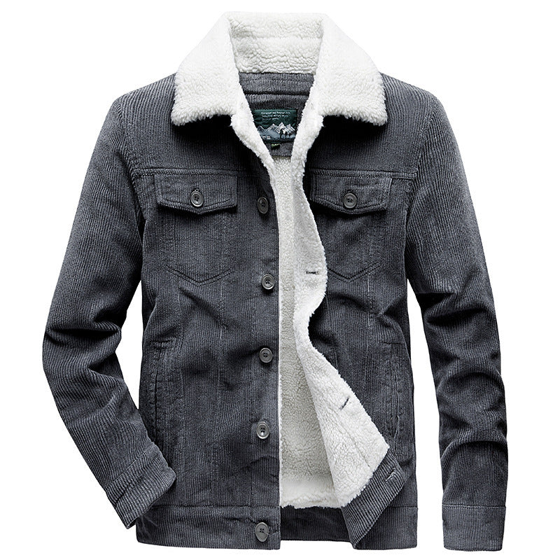 Corduroy jacket for men with stylish Sherpa lining Lune London