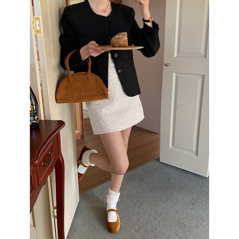 Ladies elegant short jacket with practical patch pockets Chic & Stil