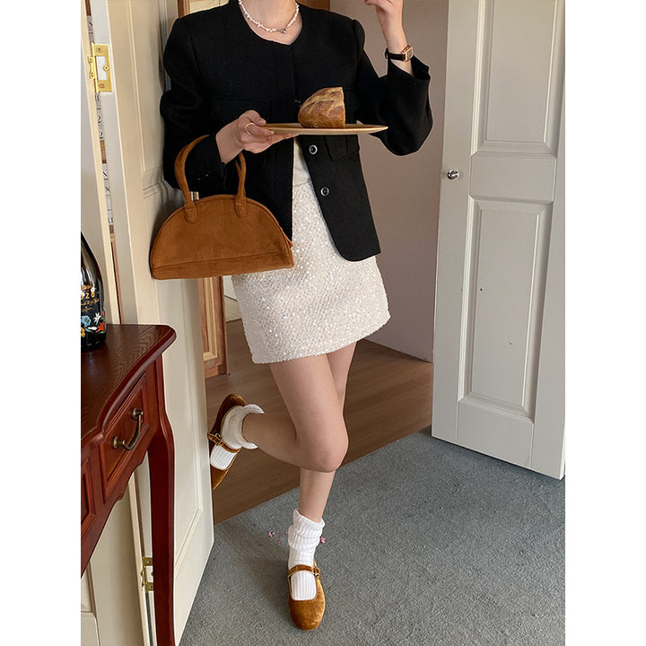 Ladies elegant short jacket with practical patch pockets Chic & Stil