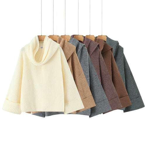 Chic turtleneck sweater in chunky knit for women Lune London