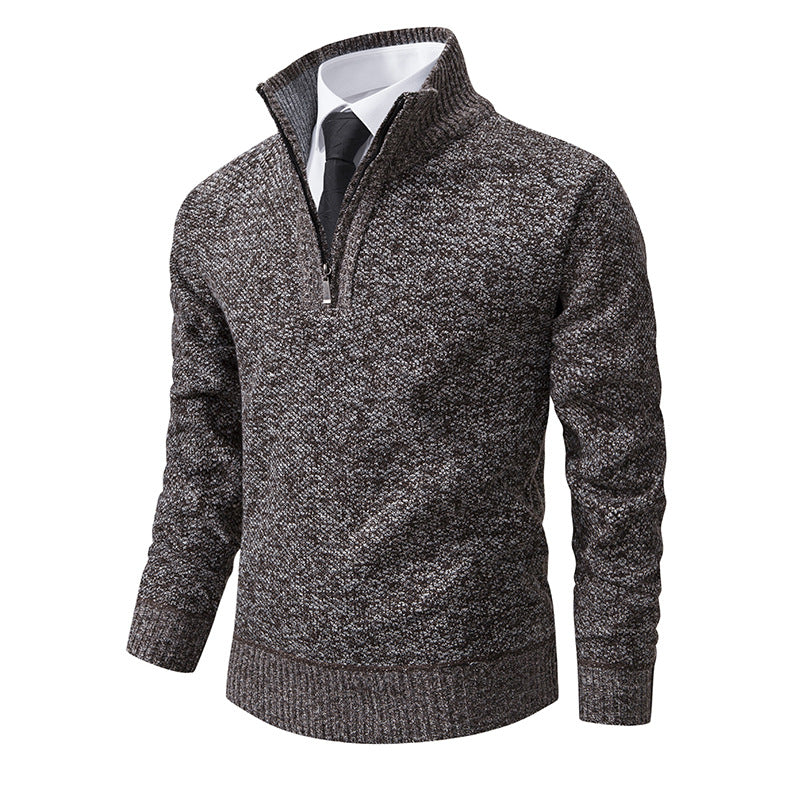 Sweater for men with a high collar and attractive zip Lune London