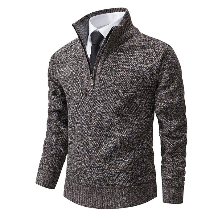 Sweater for men with a high collar and attractive zip Lune London