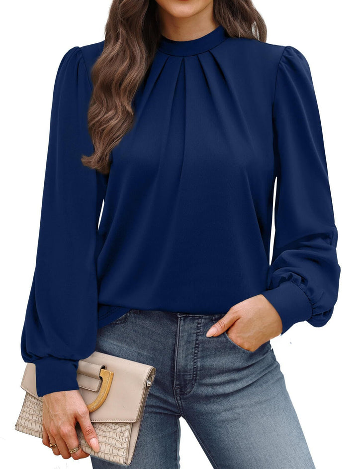 Ladies Elegant Blouse with Puff Sleeves Chic Und Stil