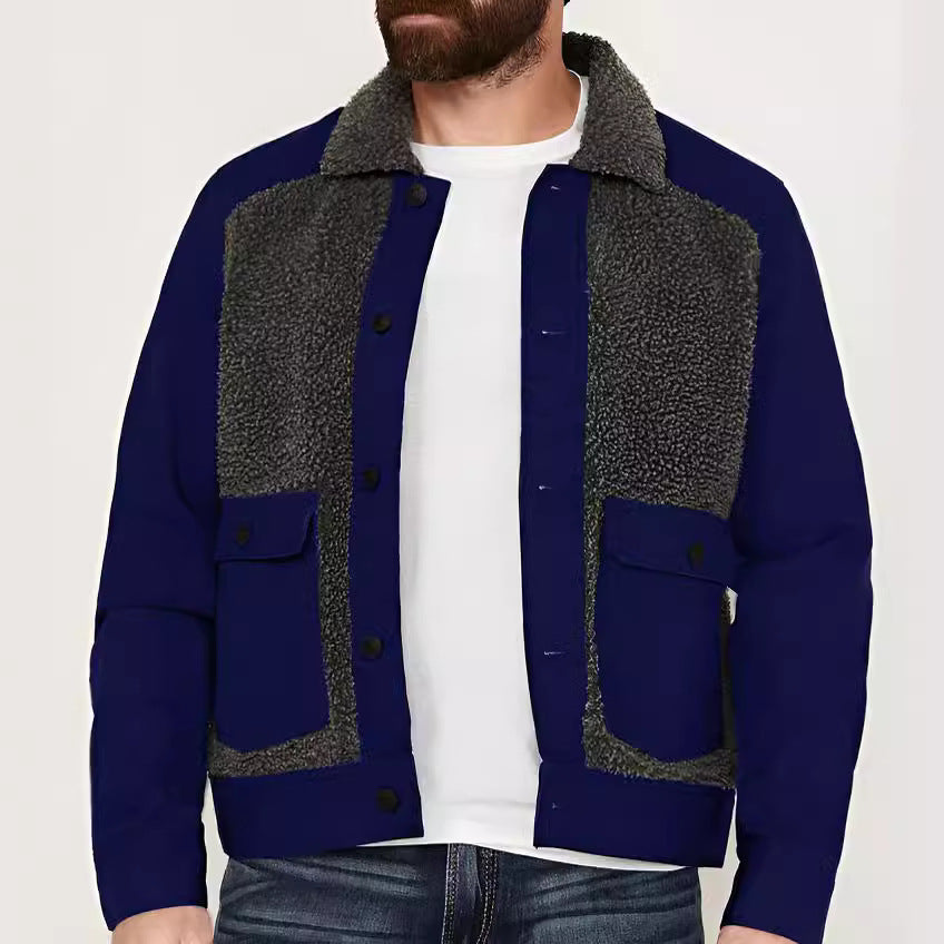 Casual fleece jacket for men with structured collar Lune London