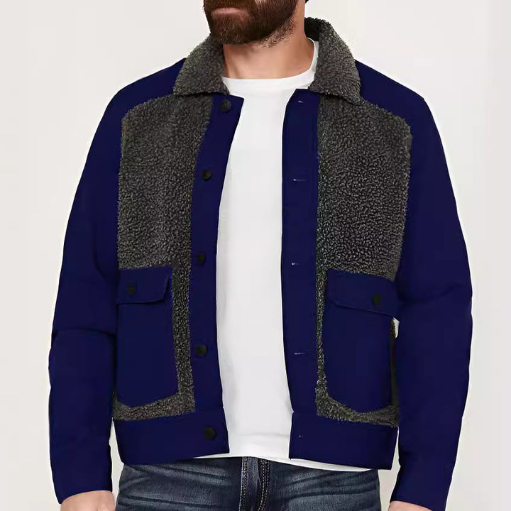 Casual fleece jacket for men with structured collar Lune London