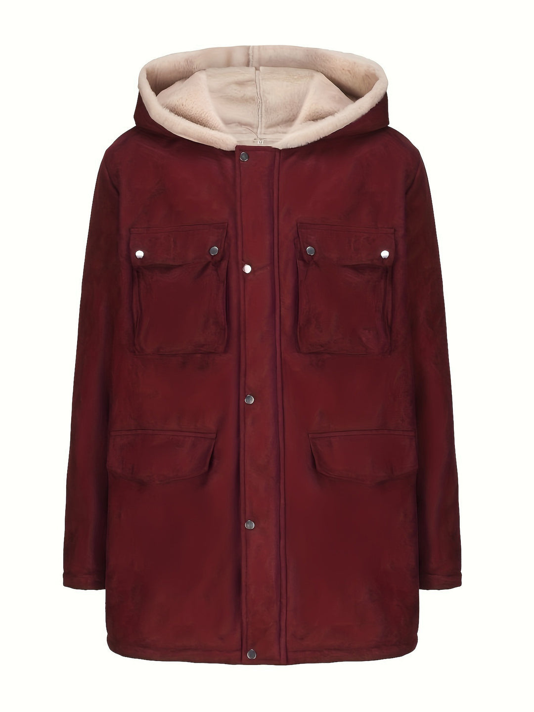 Utility jacket for women with warm teddy lining and practical zip pockets Lune London