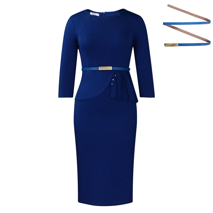 Dresses for women fitted with gathers and belt Lune London