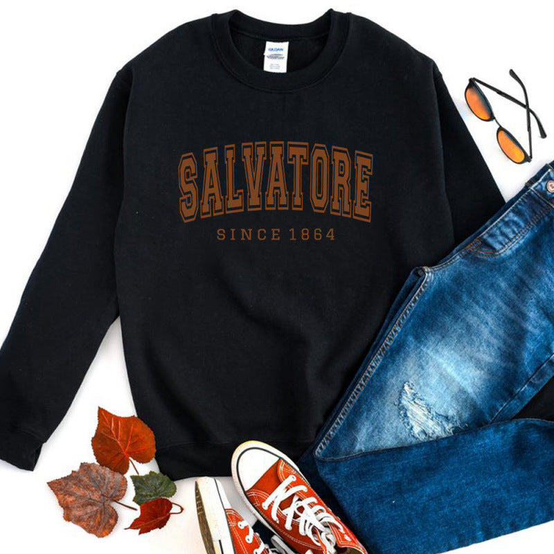 Women's sweatshirt with vintage print and comfortable fit Lune London