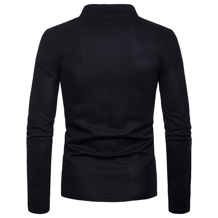 Long Sleeve Polo Shirt for Men with a Modern Color Block Design and a Comfortable Fit Lune London