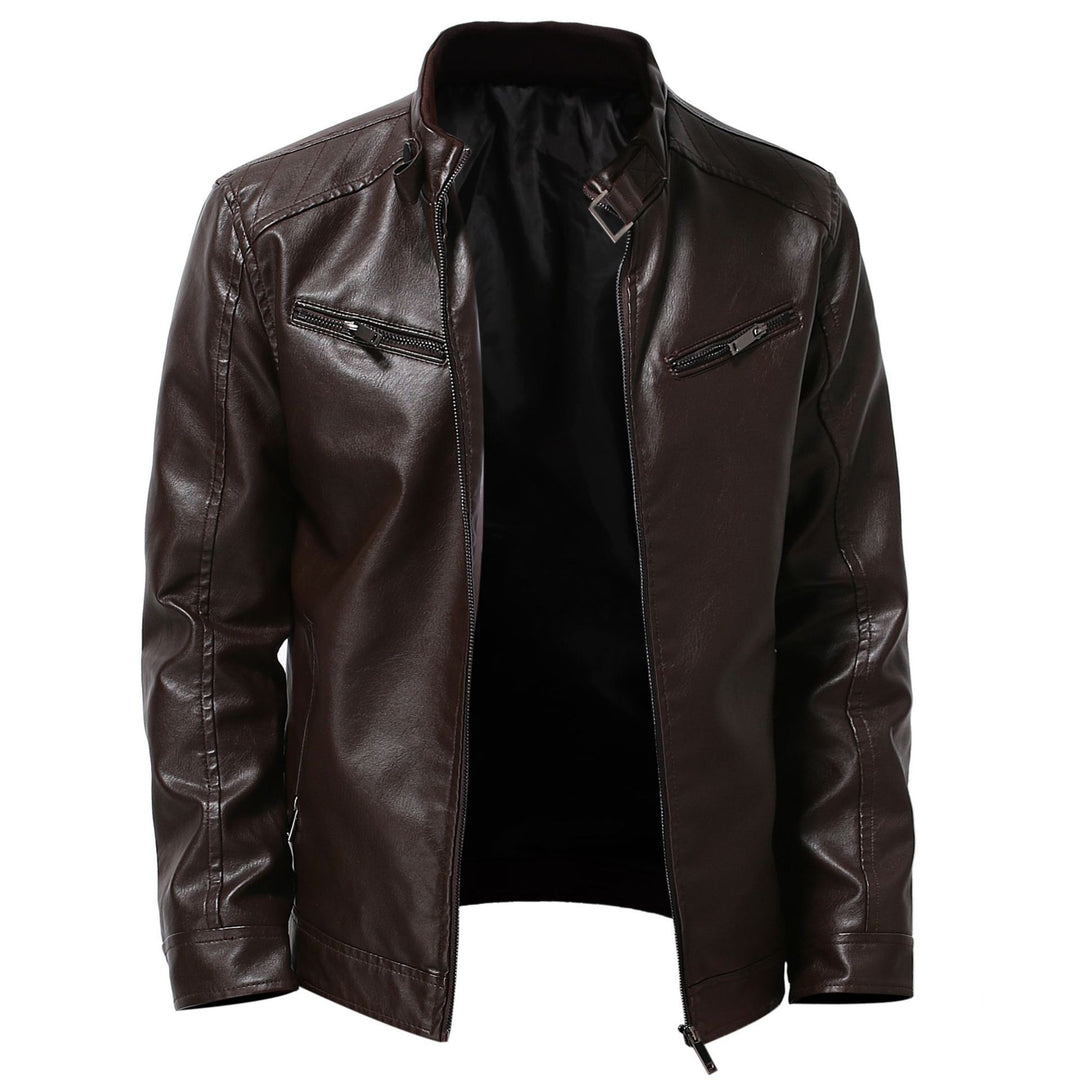 Stylish faux leather biker jacket for men Lune London