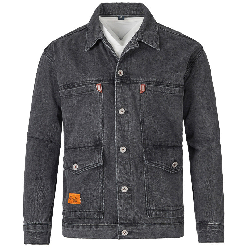 Men's Jeans Jacket In Modern Slim-Fit Design with Practical Pockets and Sturdy Rivets Lune London