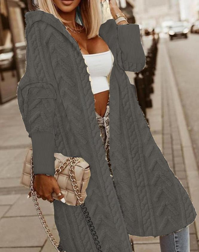 Ladies soft pullover with hood and casual length Lune London