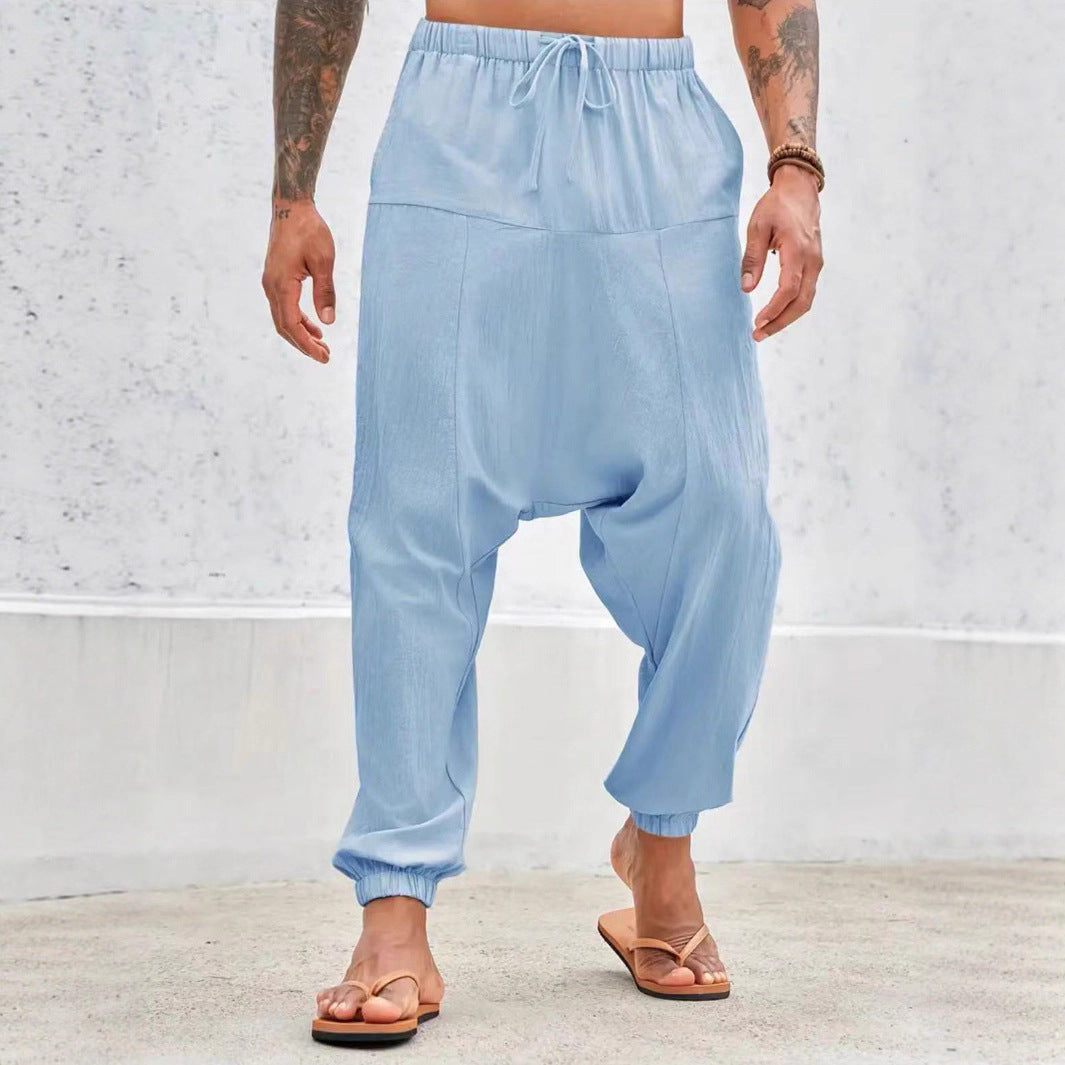 Casual pants for men with elastic waistband and side pockets Lune London