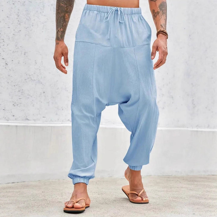 Casual pants for men with elastic waistband and side pockets Lune London