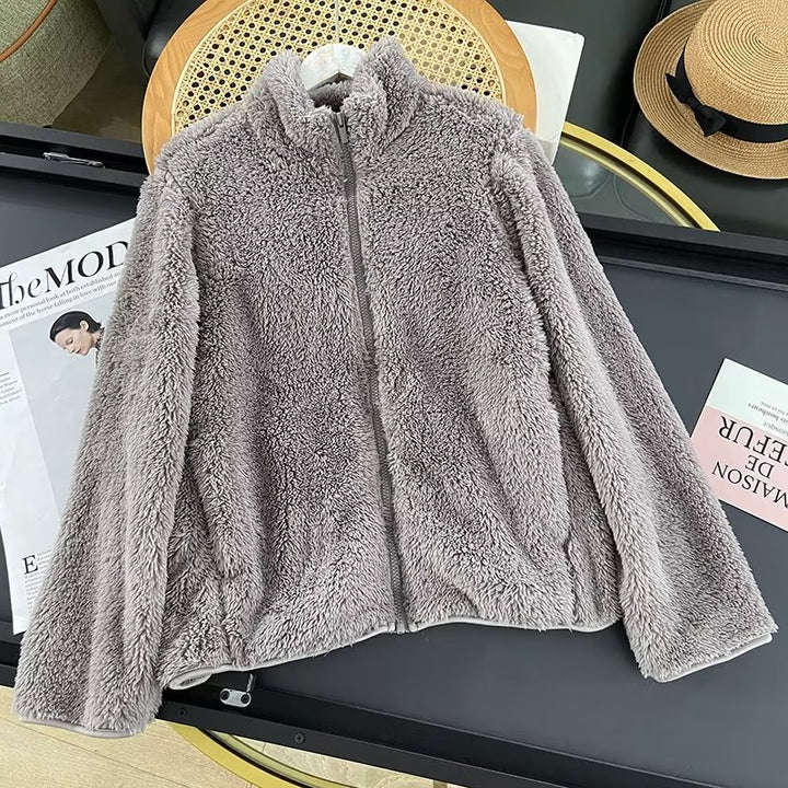 Veste en polaire pour femme avec col haut et doublure intérieure douce Chic & Stil