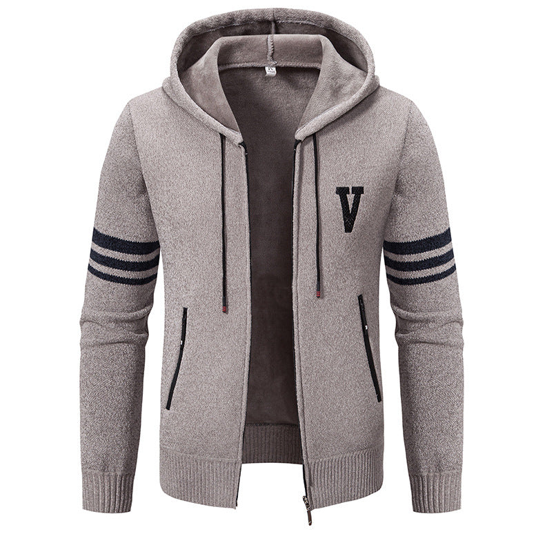 Men's leisure jacket with modern high collar and contrasting stripes Lune London