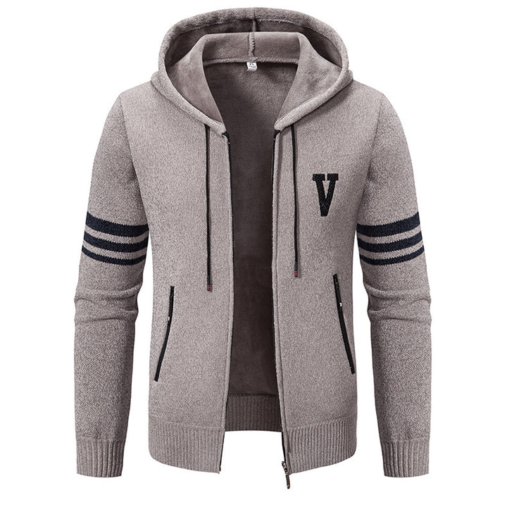 Men's leisure jacket with modern high collar and contrasting stripes Lune London