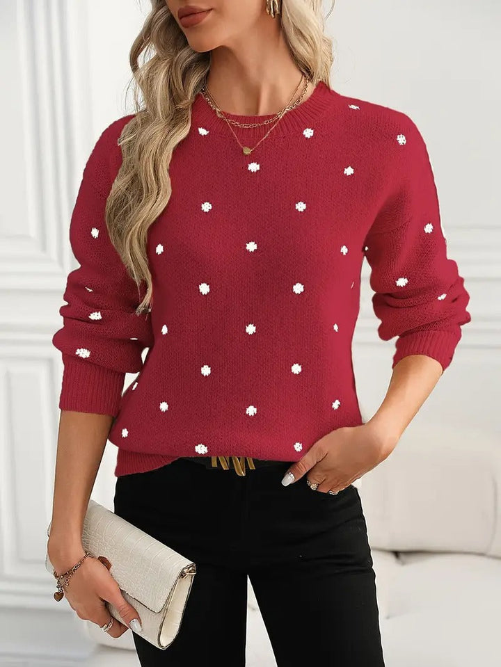 Women's fashionable sweater with dotted design Lune London