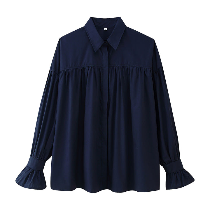 Women elegant blouse with ruffle details Lune London