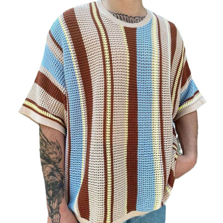 Men's mesh T-shirt with trendy design in patterned fabric Lune London