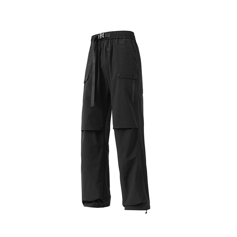 Multifunctional cargo pants for men with elastic waistband Lune London