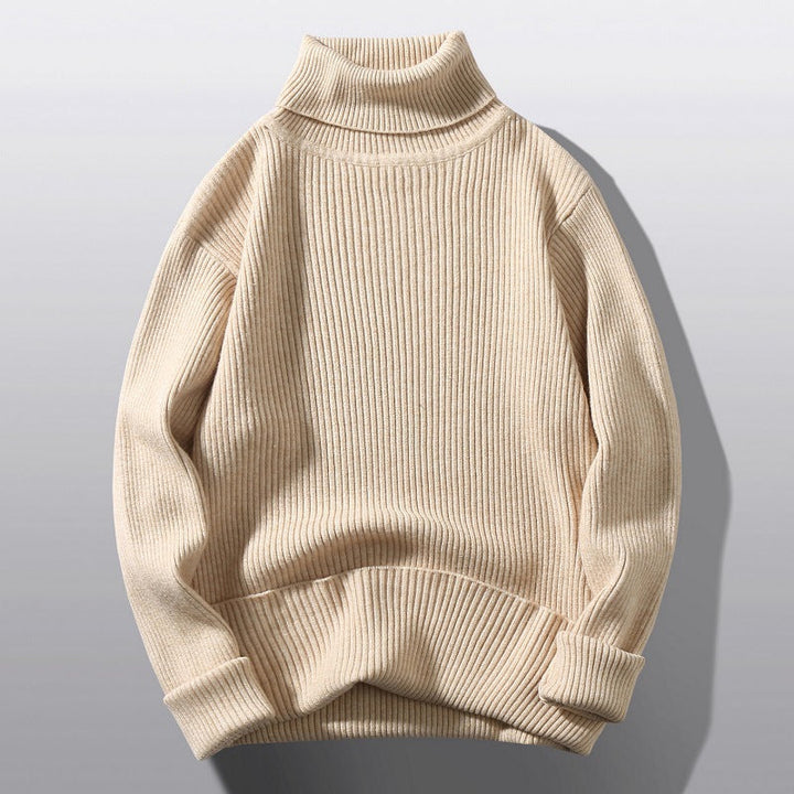 Men's Comfortable Roll-Neck Sweater Made Of Textured Knit Lune London
